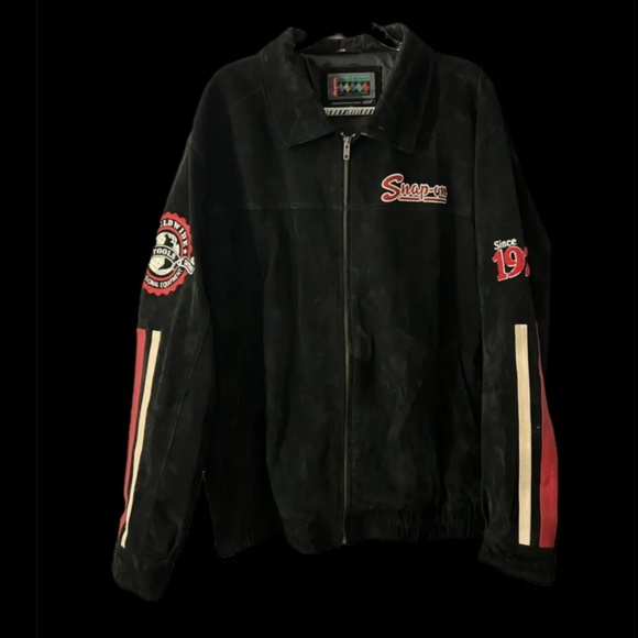 Snap On Tools Black Suede Leather Choko Limited Edition World Wide Jacket_2XL - Picture 1 of 10